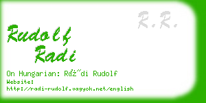 rudolf radi business card